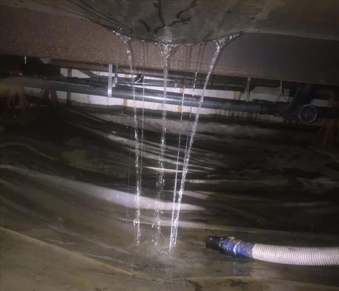 water dripping into the crawlspace